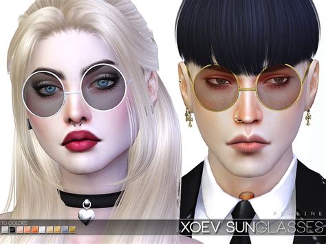 sims 4 round sunglasses on head